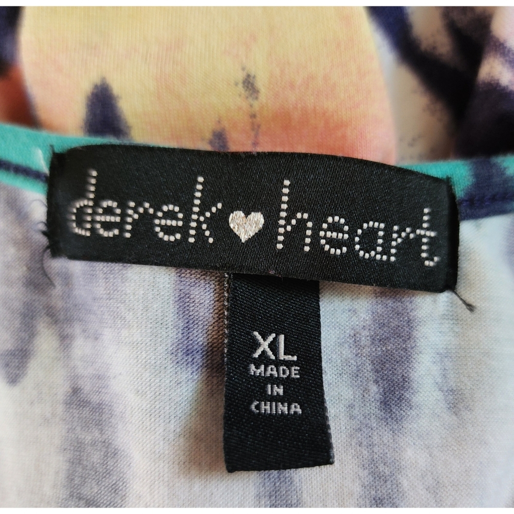 Derek 💙 Heart Women's Maxi Dress Multi-Colored Tie Dye Size XL - Picture 7 of 7